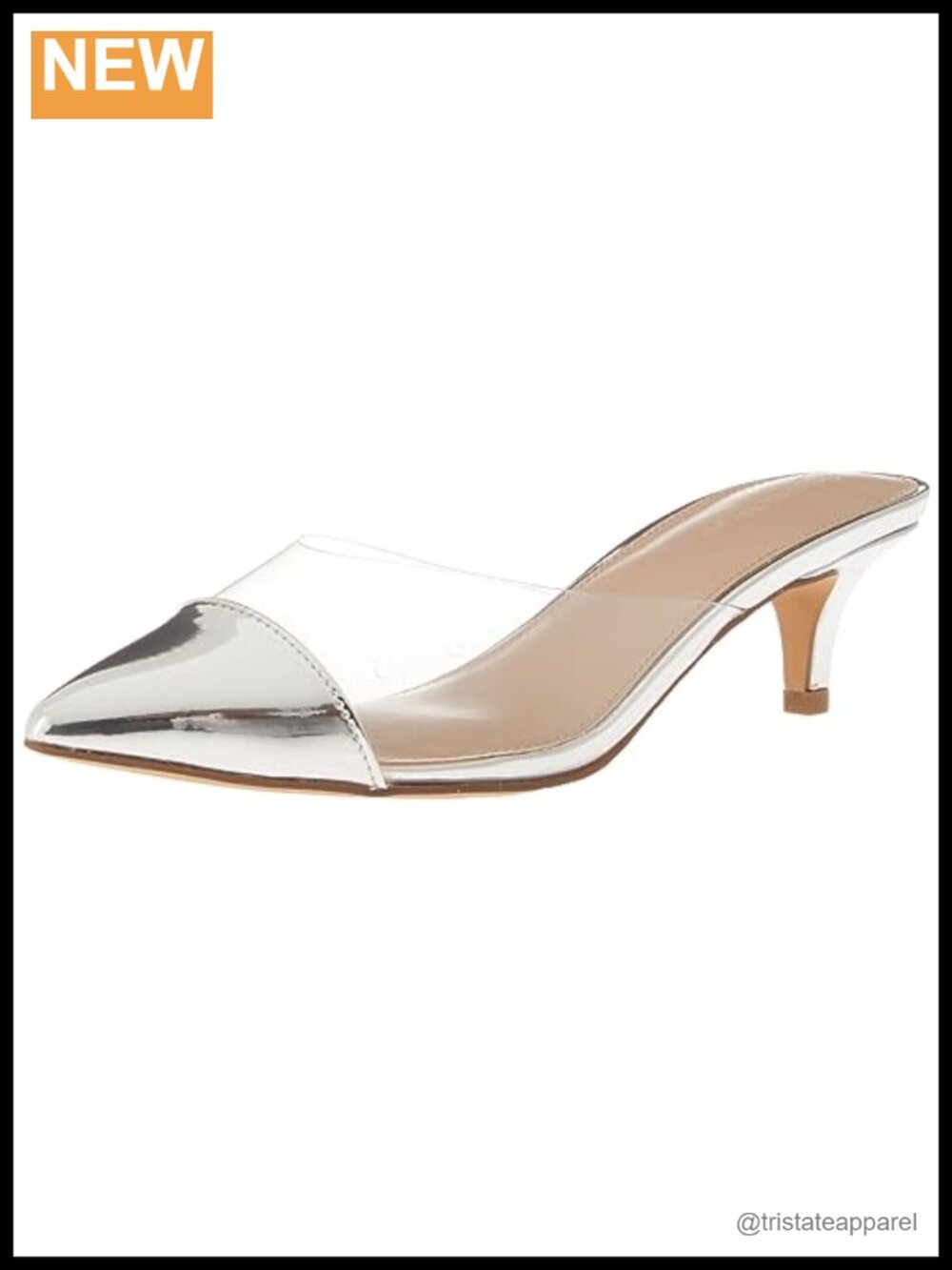 Pointed Toe Kitten Heel Mule